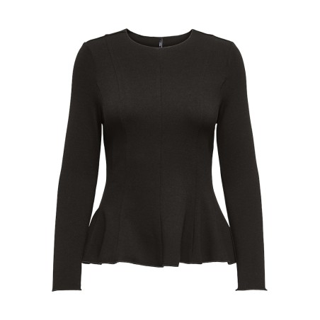 ONLY Kenya L/S Peplum Bluse - Chocolate Torte