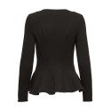 ONLY Kenya L/S Peplum Bluse - Chocolate Torte