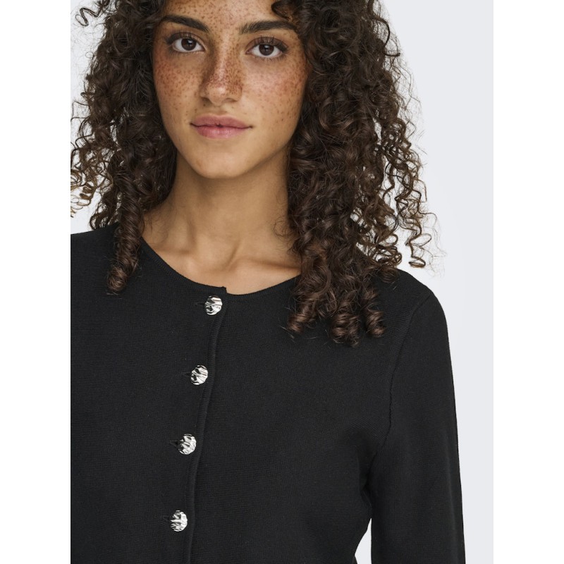 ONLY Melli L/S Strik Cardigan - Sort