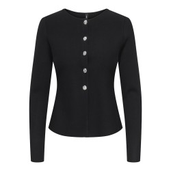 ONLY Melli L/S Strik Cardigan - Sort