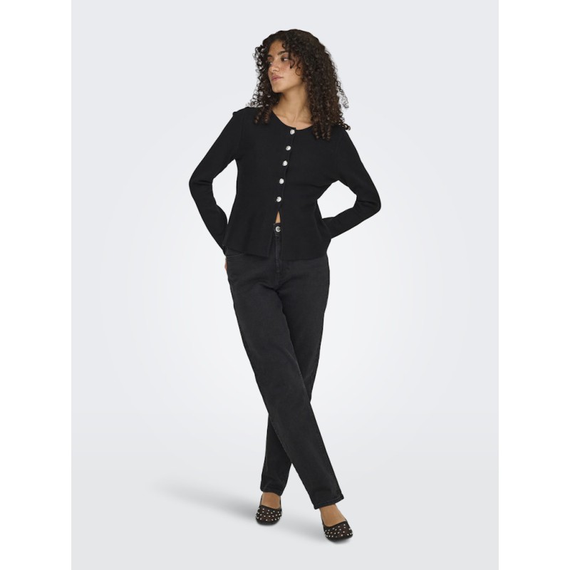 ONLY Melli L/S Strik Cardigan - Sort