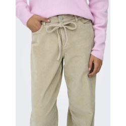 ONLY Gianna-Global Fløjl Bukser - Oatmeal