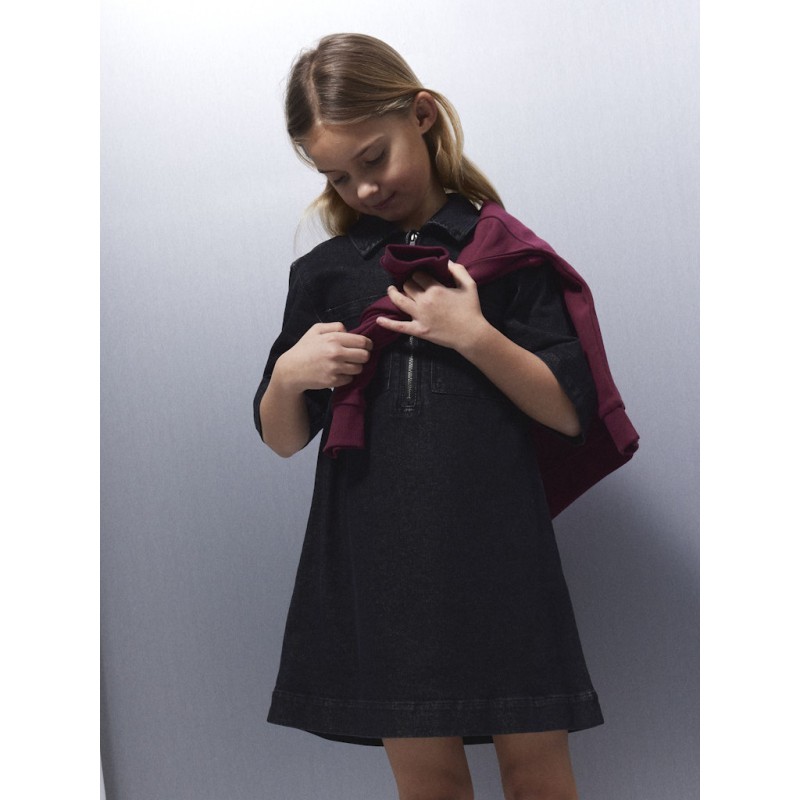 NAME IT KIDS Blake Denim Kjole 6355 - Dark Grey Denim