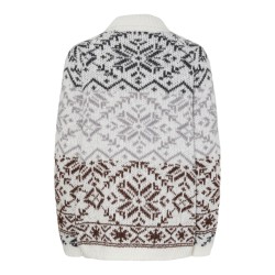 PIECES Jo L/S Strik Sweater - Cloud Dancer