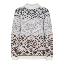 PIECES Jo L/S Strik Sweater - Cloud Dancer