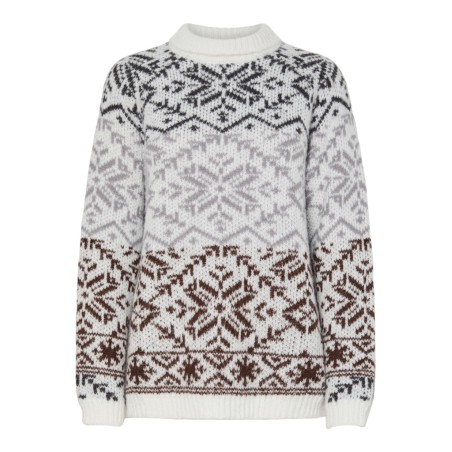 PIECES Jo L/S Strik Sweater - Cloud Dancer