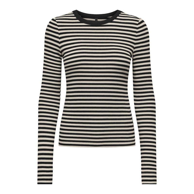 ONLY Elene L/S Bluse - Sort / Birch