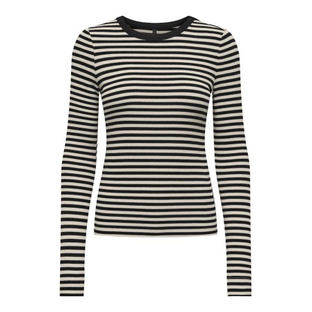 ONLY Elene L/S Bluse - Sort / Birch