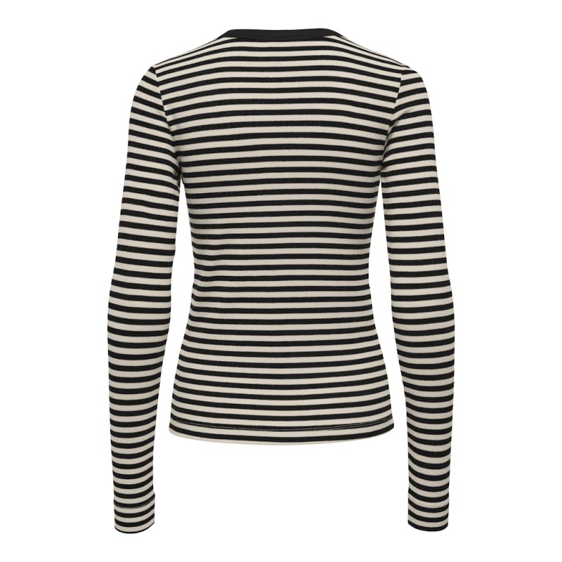 ONLY Elene L/S Bluse - Sort / Birch