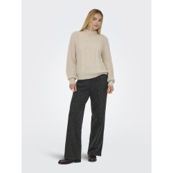 JDY Sigrid L/S Kabelstrik Sweater - Cement