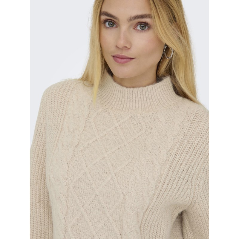 JDY Sigrid L/S Kabelstrik Sweater - Cement