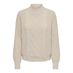 JDY Sigrid L/S Kabelstrik Sweater - Cement