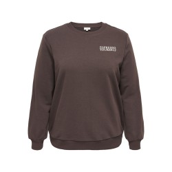 ONLY CARMAKOMA Sonny Vivvi L/S Sweatshirt - Seal Brown