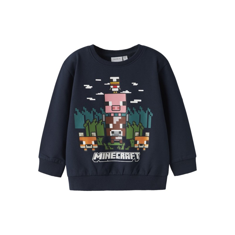NAME IT MINI Nell Minecraft Sweatshirt - Navy Blazer