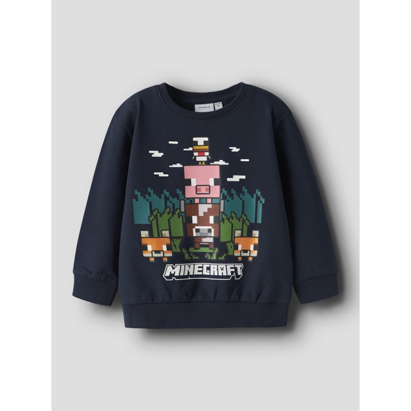 NAME IT MINI Nell Minecraft Sweatshirt - Navy Blazer