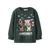 NAME IT MINI Nell Minecraft Sweatshirt - Bistro Green