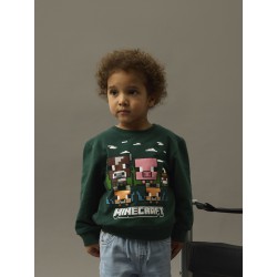 NAME IT MINI Nell Minecraft Sweatshirt - Bistro Green