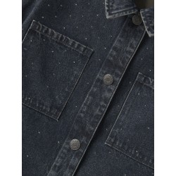 NAME IT KIDS Rhea Denim Jakke 2424 - Dark Midnight Denim