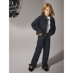 NAME IT KIDS Rhea Denim Jakke 2424 - Dark Midnight Denim