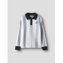 NAME IT KIDS Sima L/S Strik Polo - Kentucky Blue