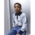 NAME IT KIDS Sima L/S Strik Polo - Kentucky Blue