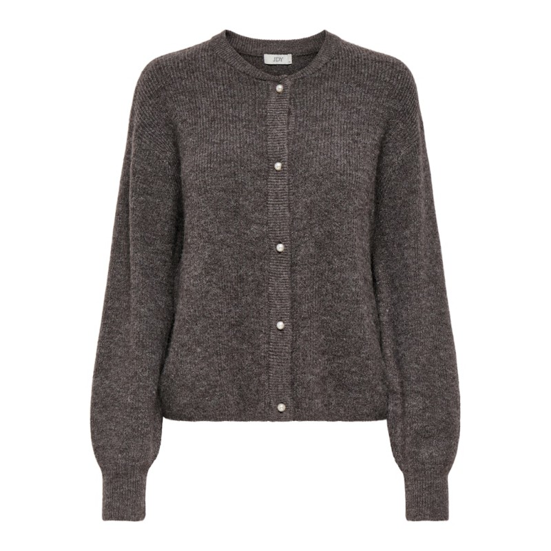 JDY Lumi L/S Strik Cardigan - Bracken / Melange