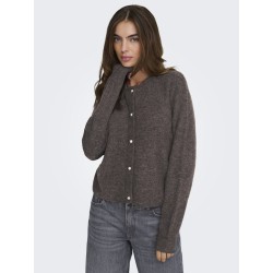 JDY Lumi L/S Strik Cardigan - Bracken / Melange