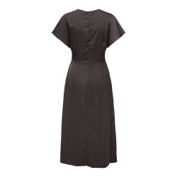 JDY Urba S/S Satin Kjole - Chocolate Torte