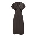 JDY Urba S/S Satin Kjole - Chocolate Torte