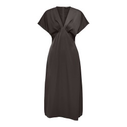 JDY Urba S/S Satin Kjole - Chocolate Torte