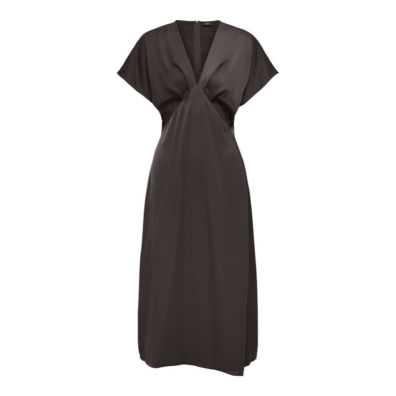 JDY Urba S/S Satin Kjole - Chocolate Torte