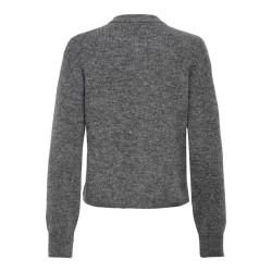 JDY Lumi L/S Strik Cardigan - Dark Grey Melange