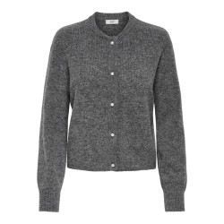 JDY Lumi L/S Strik Cardigan - Dark Grey Melange