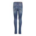 KIDS ONLY Blush Skinny Raw Jeans - Medium Blue Denim