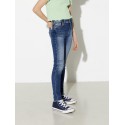KIDS ONLY Blush Skinny Raw Jeans - Medium Blue Denim