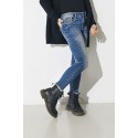 KIDS ONLY Blush Skinny Raw Jeans - Medium Blue Denim