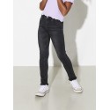 KIDS ONLY Blush Skinny Raw Jeans - Sort Denim