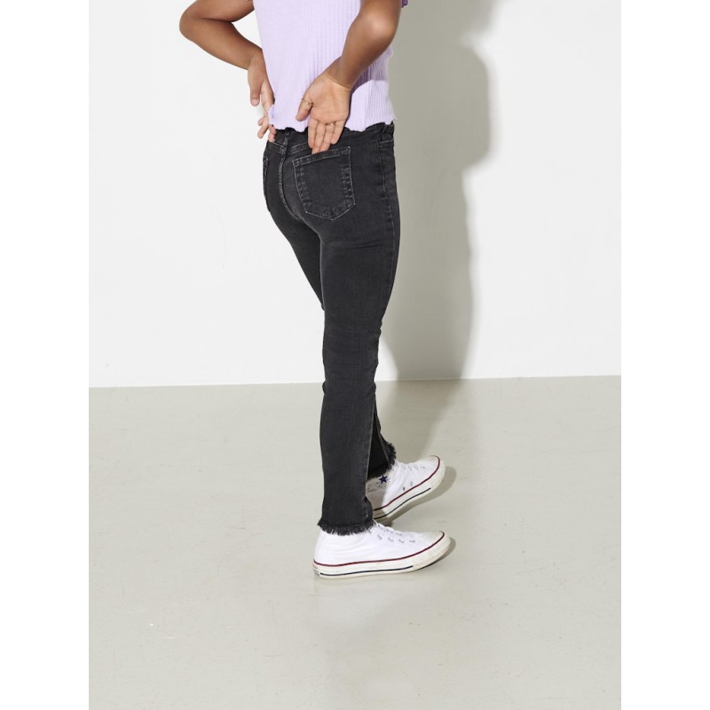 KIDS ONLY Blush Skinny Raw Jeans - Sort Denim