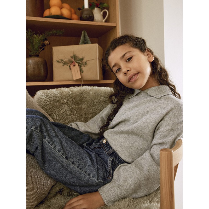 NAME IT Kids Rose Denim Tango HW Shaped Jeans - Dark Blue Denim