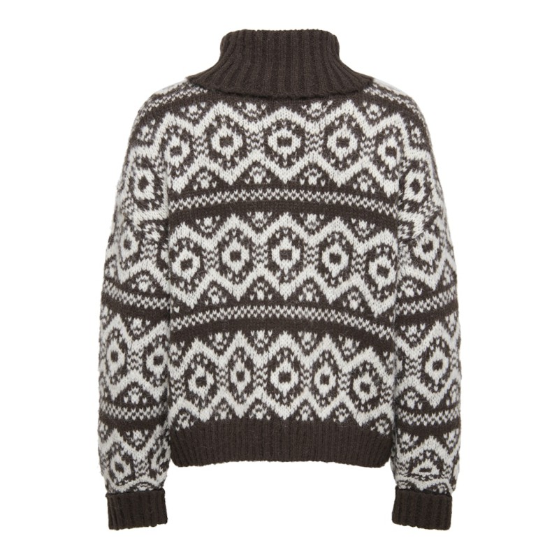 ONLY Carin L/S Strik Sweater - Seal Brown