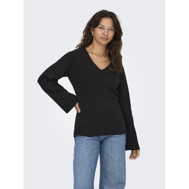 ONLY Viola L/S Strik Pullover - Sort