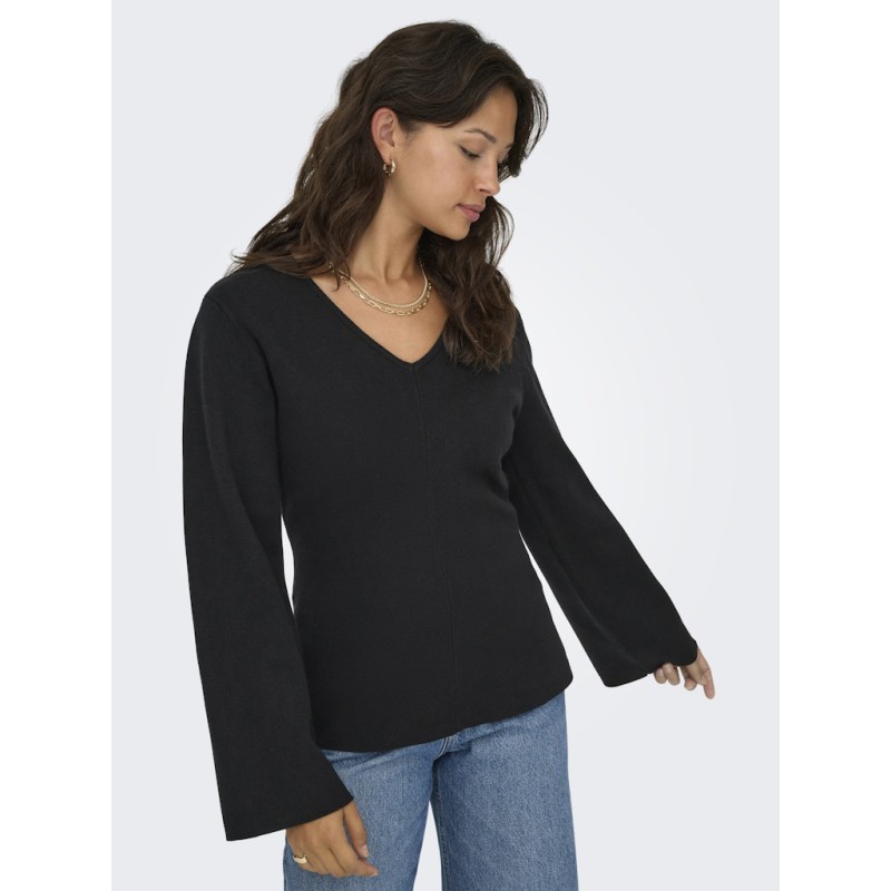 ONLY Viola L/S Strik Pullover - Sort