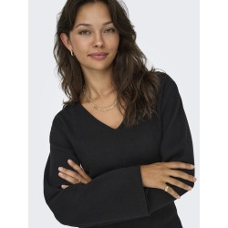 ONLY Viola L/S Strik Pullover - Sort