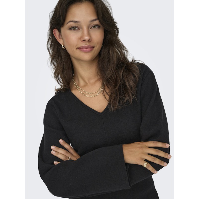 ONLY Viola L/S Strik Pullover - Sort