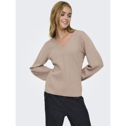 ONLY Viola L/S Strik Pullover - Mocha Meringue