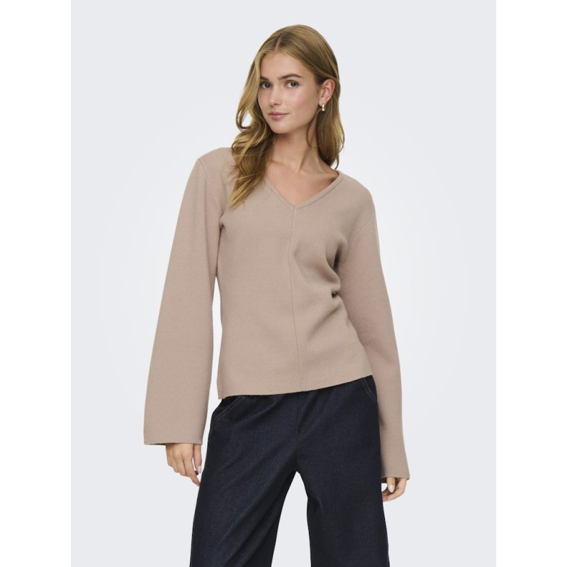 ONLY Viola L/S Strik Pullover - Mocha Meringue