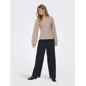 ONLY Viola L/S Strik Pullover - Mocha Meringue