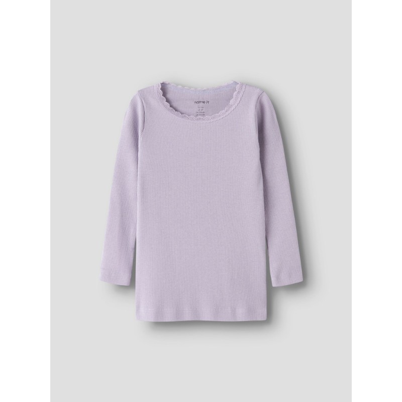 NAME IT MINI Kab Bluse - Lavender Gray