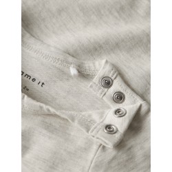 NAME IT BABY Nola Pooh L/S Bodystocking - Peyote Melange