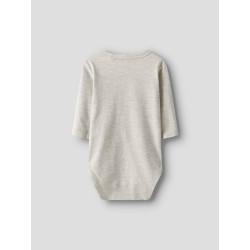 NAME IT BABY Nola Pooh L/S Bodystocking - Peyote Melange